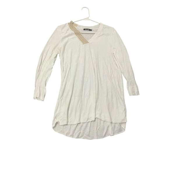 NIC+ZOE Tops - Nic & Zoe Long Sleeved White T shirt Coastal Top Thin